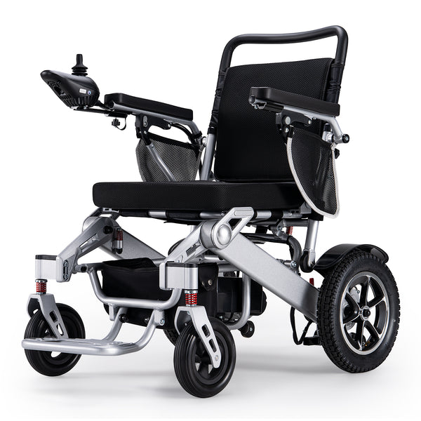 Furgle Electric Wheelchair Foldable Powful Wheelchair for Adults Senior,25"L x 38"W x 37"H Black Silver