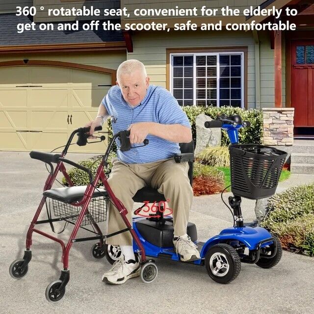 2024 4 Wheel Mobility Scooter Electric Power Mobile Wheelchair for Seniors