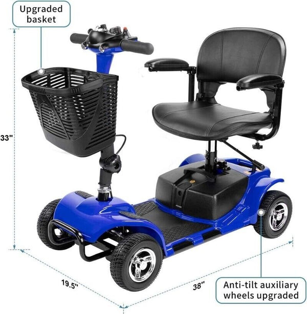 2024 4 Wheel Mobility Scooter Electric Power Mobile Wheelchair for Seniors