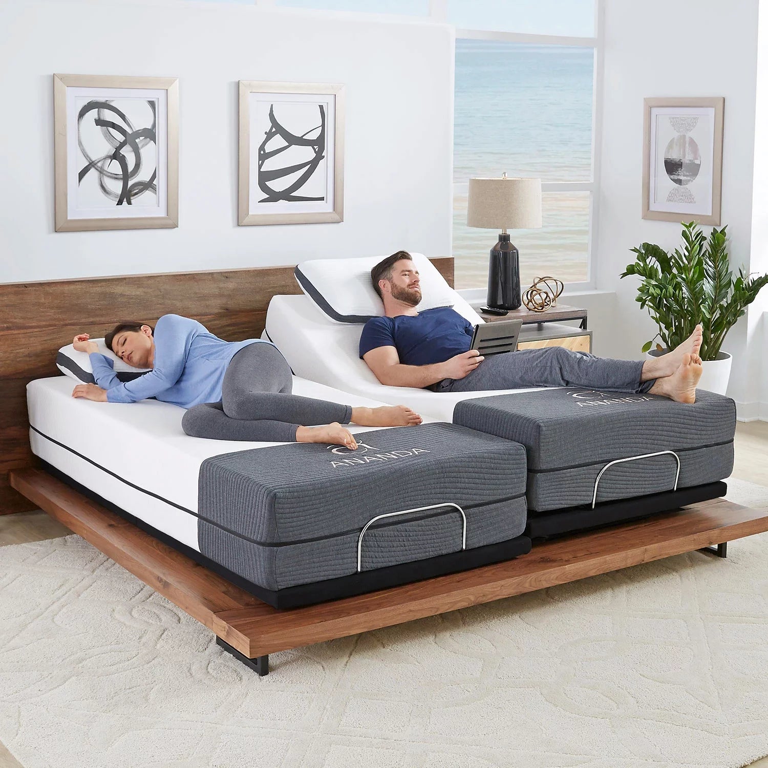 Furgle Split King Size Adjustable Bed Base Frame for Stress Management –  furglestore