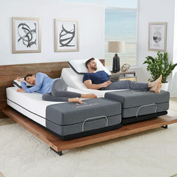 Furgle Split King Size Adjustable Bed Base Frame for Stress Management with Massage, Remote Control
