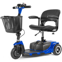 Cottinch 3 Wheels Travel Mobility Scooter, Power Electric Mobility Scooter for Seniors, Adults, Handicapped, Elderly, Blue