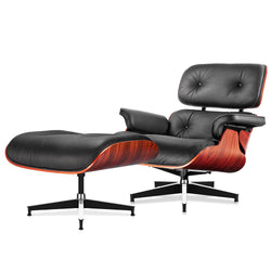 Mid Century Chaise Lounge Chair,Modern Leather Comfy Sofa for Living Room, Office, Study