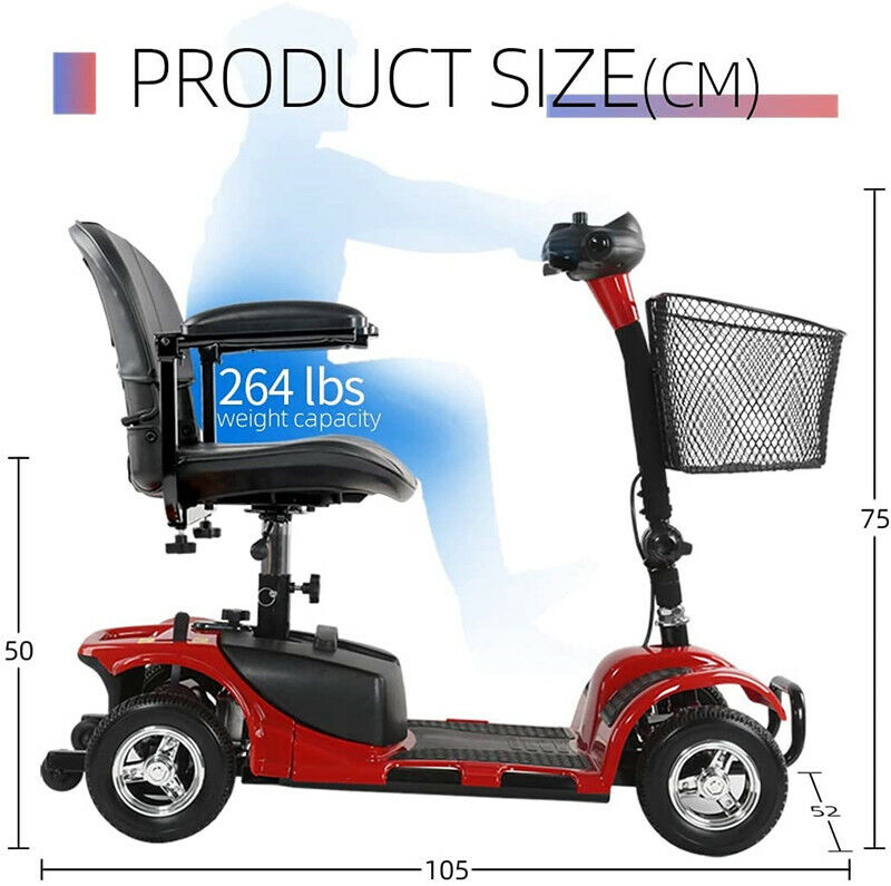 Foldable Perfect Travel Transformer 4 wheel Electric Mobility Scooter