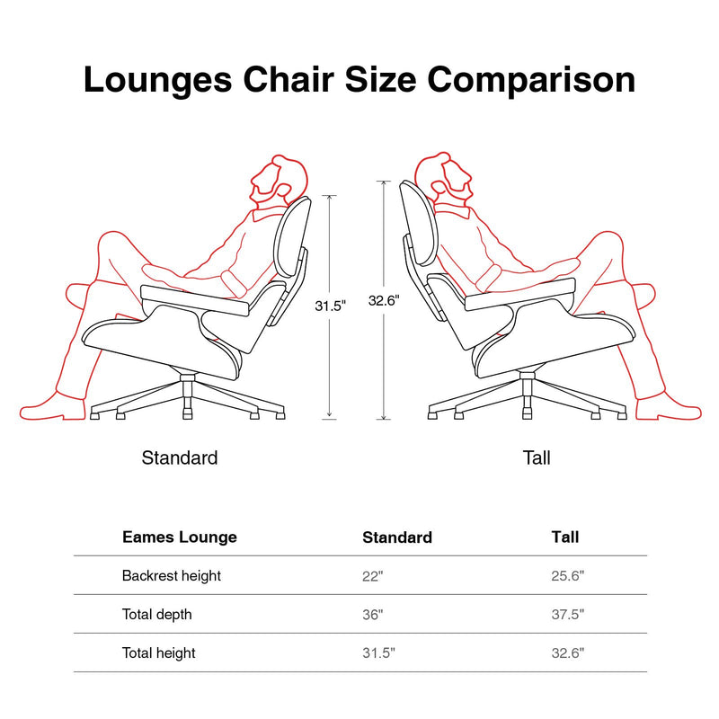 Lounge Chair, Mid Century Lounge Chair,Top Grain Leather Sofa for Living Room, Indoor Modern Lounge Chair and Ottoman Set, Chaise Lounge for Office, Study