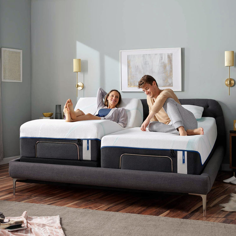 Cottinch Adjustable Bed Base Frame Split King for Stress Management with Massage, Remote Control