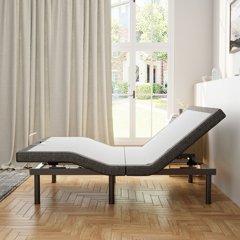 Cottinch Adjustable Bed Base Frame Twin-XL for Stress Management with Massage, Remote Control