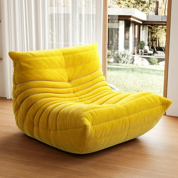 GGUG Bean Bag Chair, All Ages, Suede Yellow