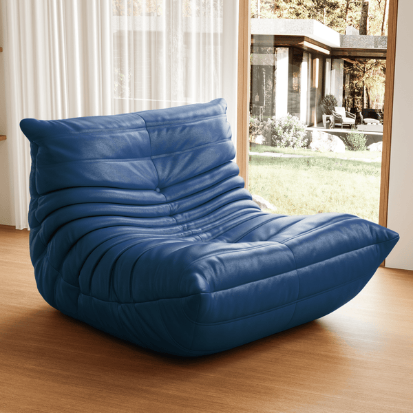 GGUG Memory Foam Floor Chair, Comfortable Back Support Lazy Sofa, Comfy for Reading Game Meditating, Blue