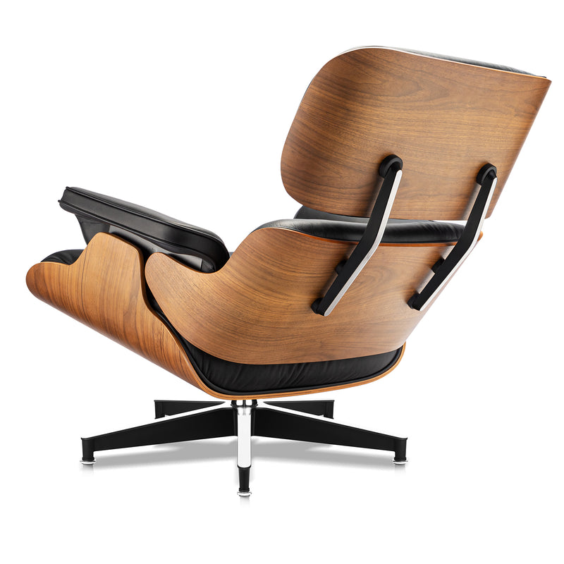 Walnut Plywood Lounge Chair and Ottoman - Eames Replica