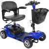 Cottinch 4 Wheels Mobility Scooter, Electric Powered Wheelchair Device for Travel, Adults, Elderly, Blue