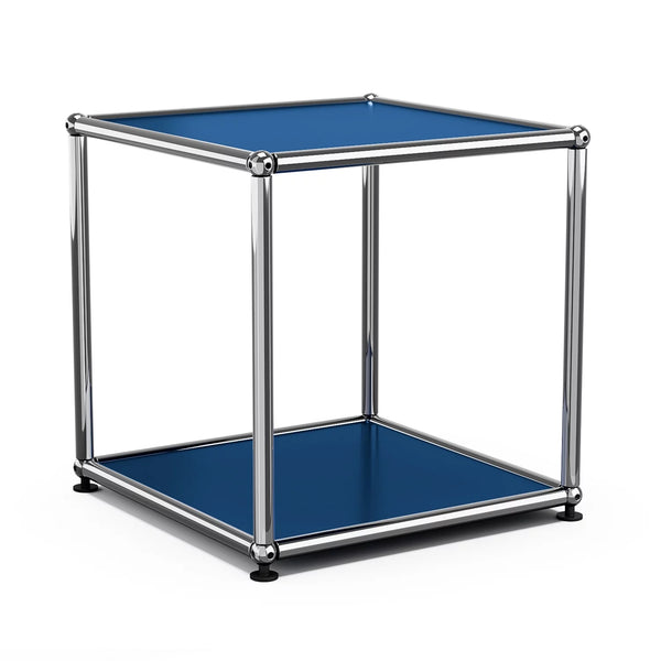 Simple Cube Storage Organizer Metal Storage Shelf Stainless Steel Storage Organizer for Living Room Bedroom,Blue