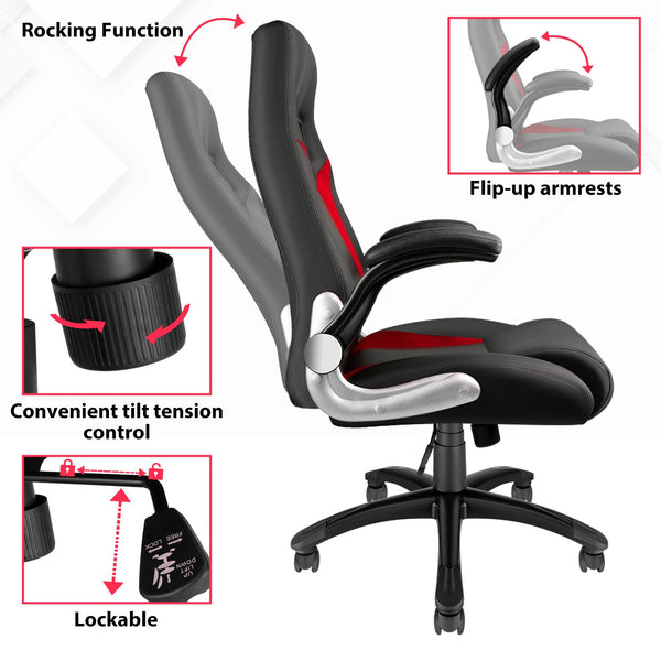 Furgle Office Series Home Racing Chair - Red