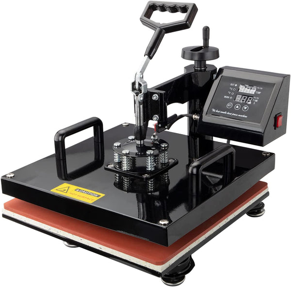Furgle Heat Press, 15x15 Inch 8 in 1 Digital Heat Press Machine for T-Shirts/Mug/Hat/Cap/Plate Press