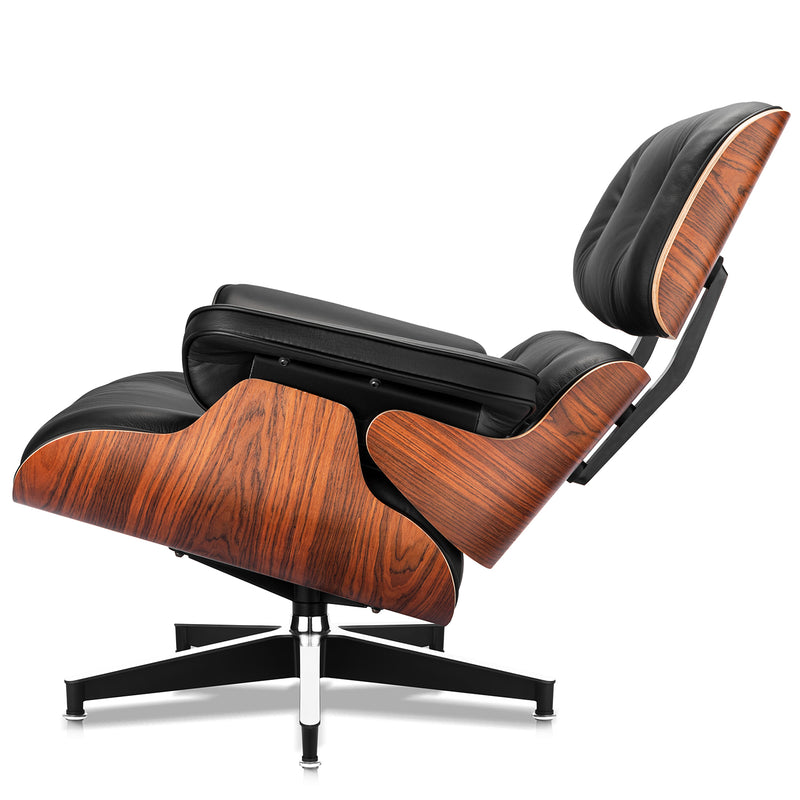 Plywood Lounge Chair & Ottoman - Rosewood Grain Eames Replica