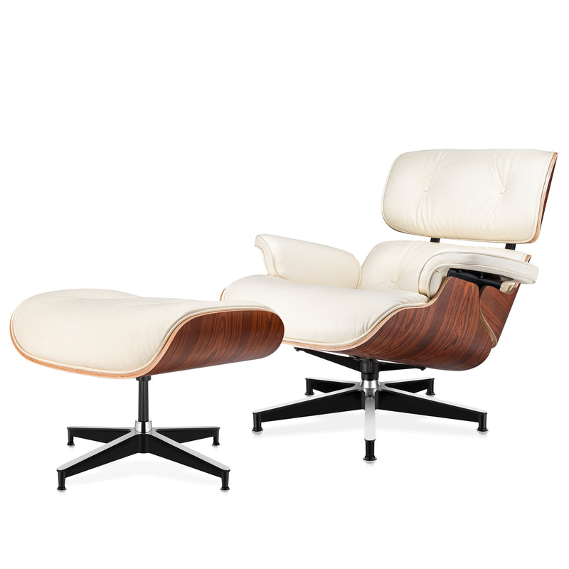 Plywood Lounge Chair & Ottoman - Rosewood Grain Eames Replica